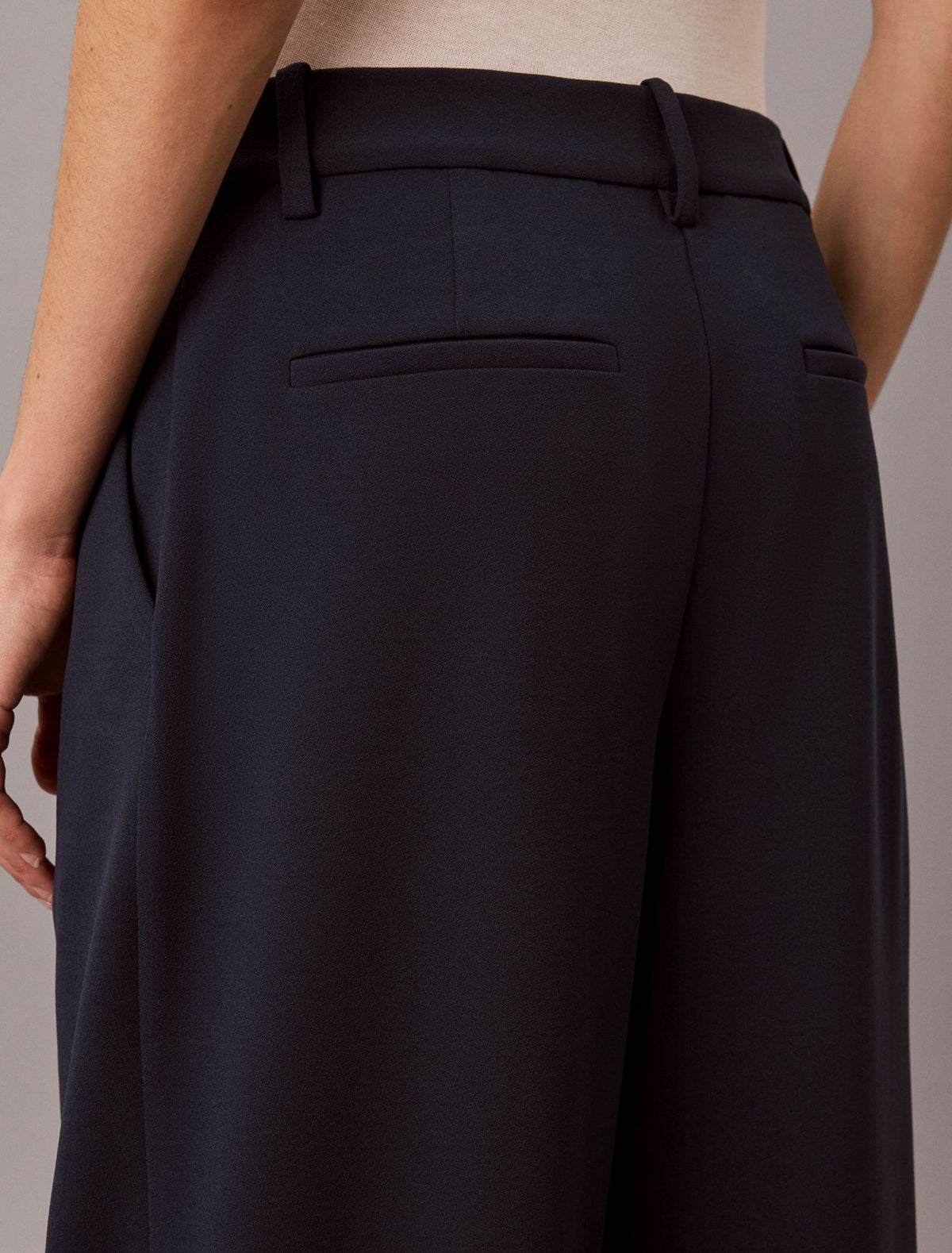 Stretch Crepe Trousers - Calvin Klein Women