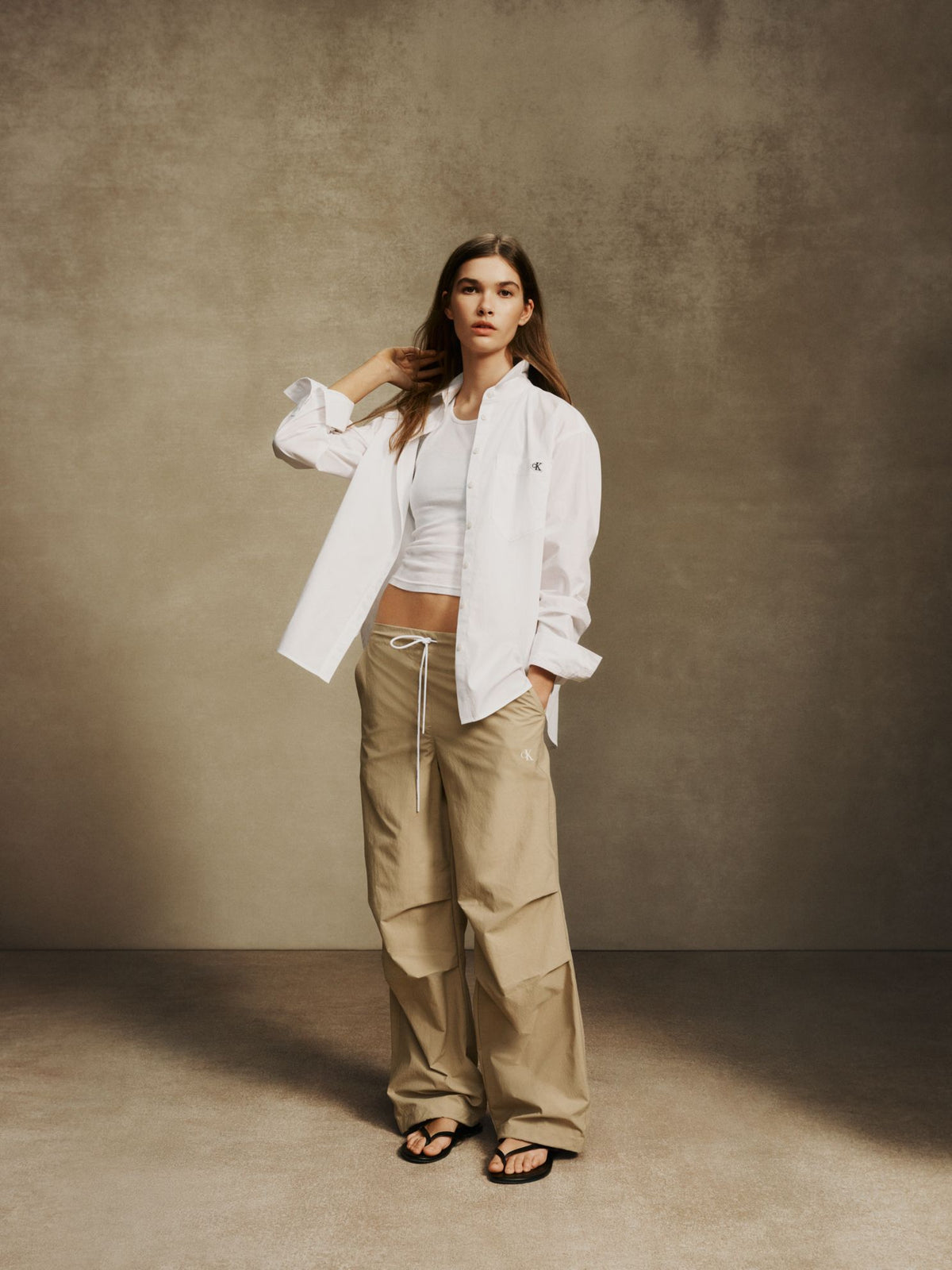 Crinkle Nylon Pants - Calvin Klein Women