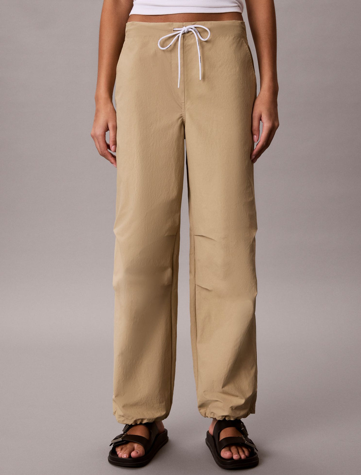 Crinkle Nylon Pants - Calvin Klein Women