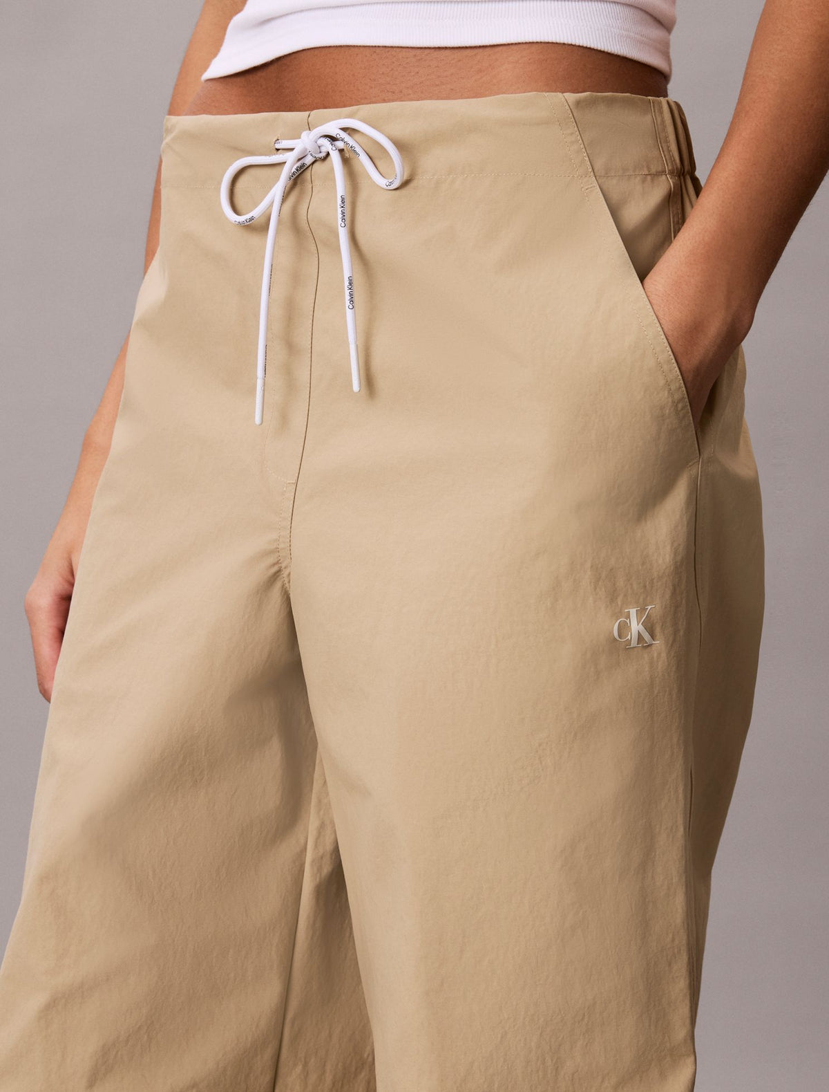 Crinkle Nylon Pants - Calvin Klein Women