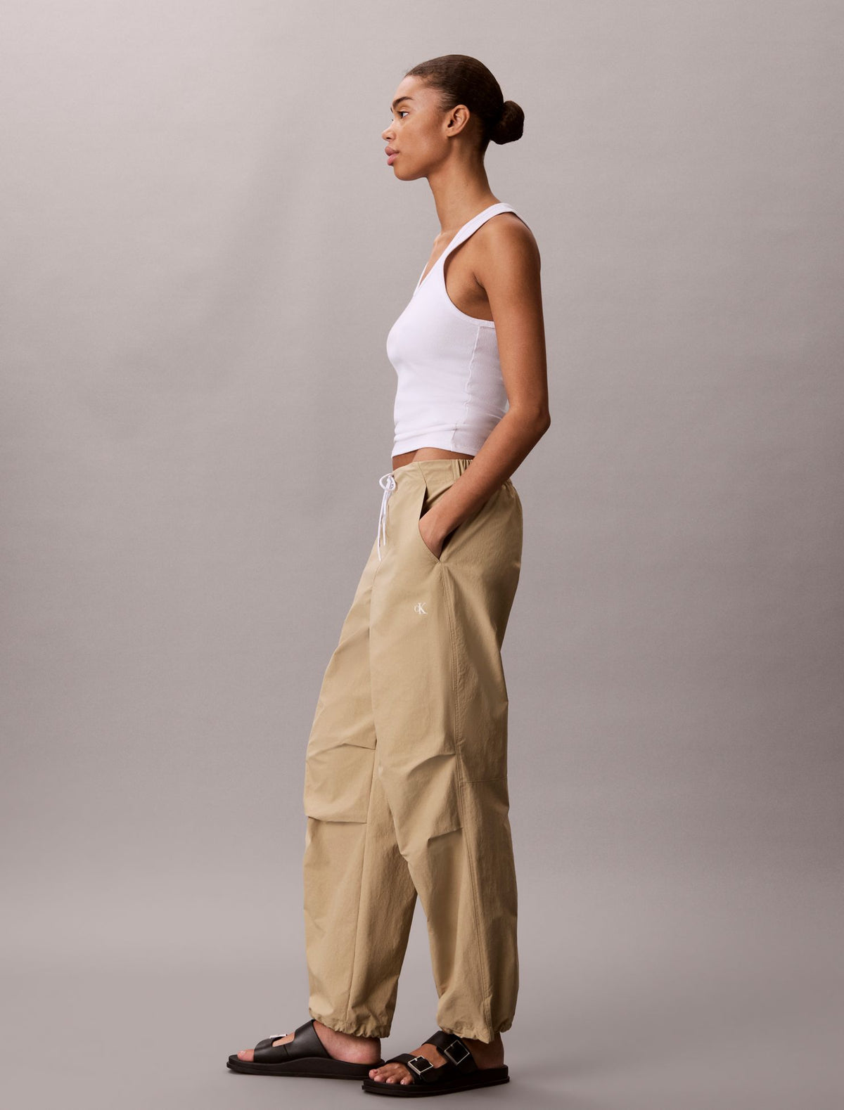 Crinkle Nylon Pants - Calvin Klein Women