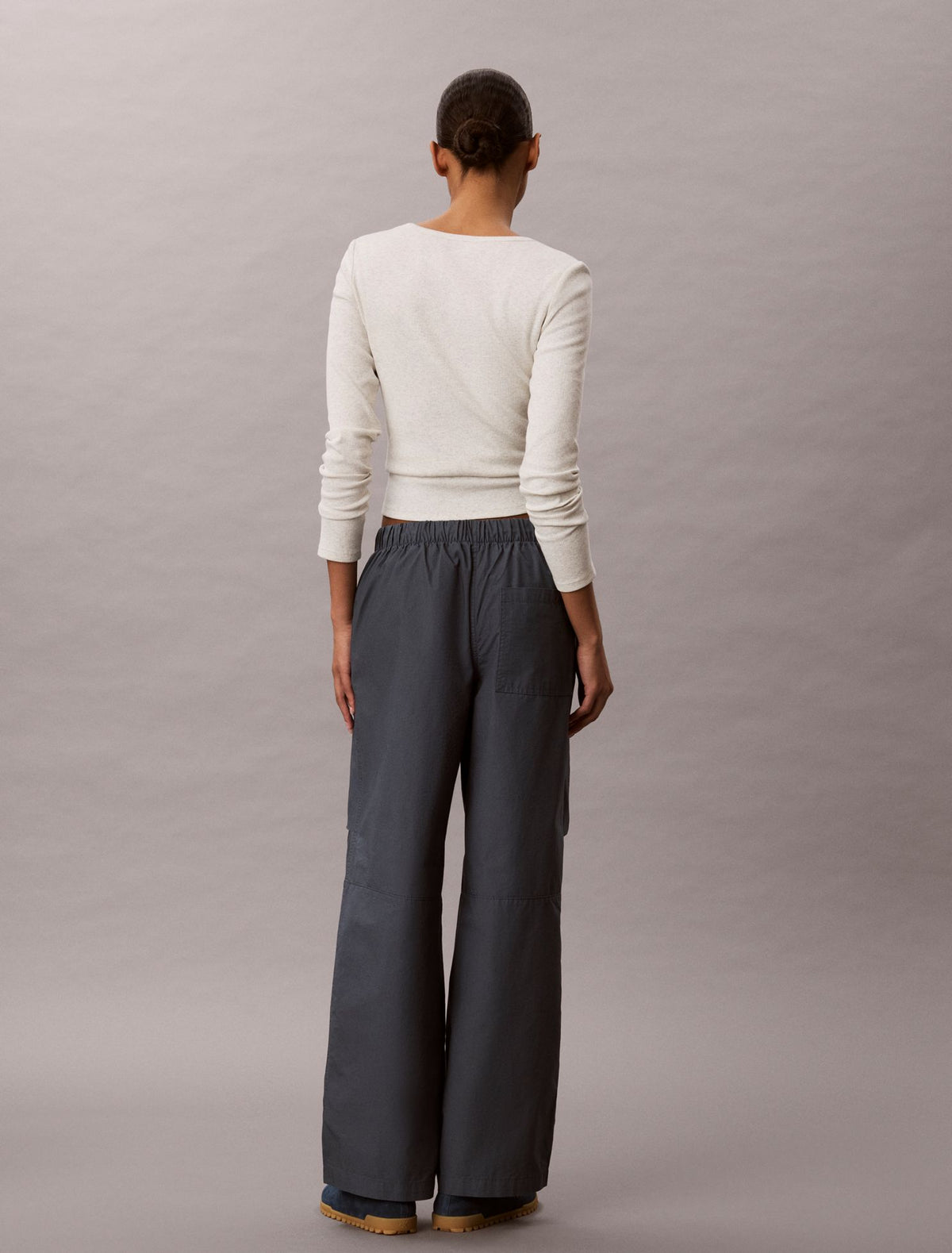 Cotton Ripstop Pull-On Pants - Calvin Klein Women