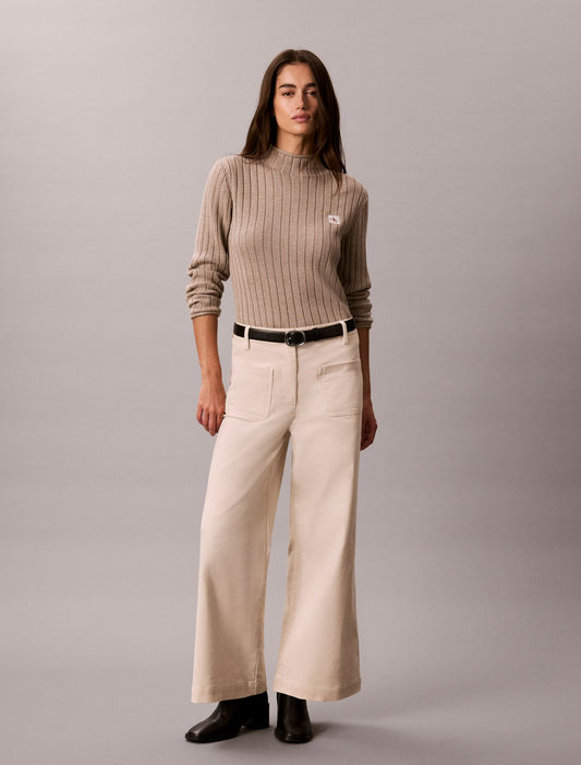 Corduroy Wide Leg Pants - Calvin Klein Women