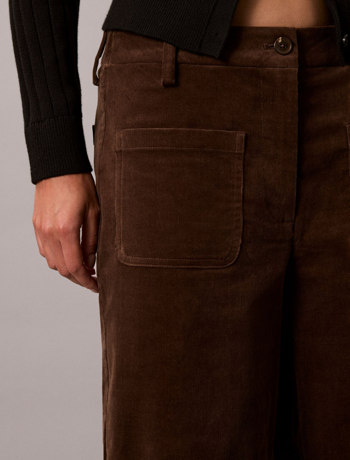 Corduroy Wide Leg Pants - Calvin Klein Women