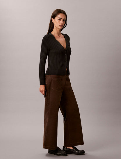 Corduroy Wide Leg Pants - Calvin Klein Women
