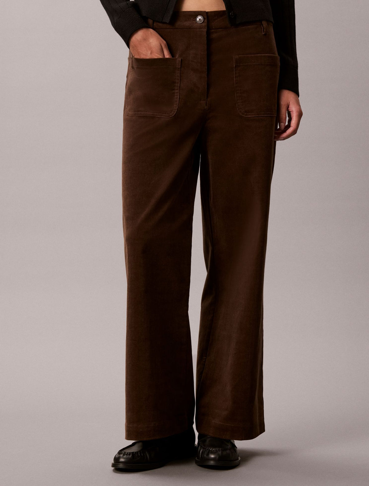 Corduroy Wide Leg Pants - Calvin Klein Women