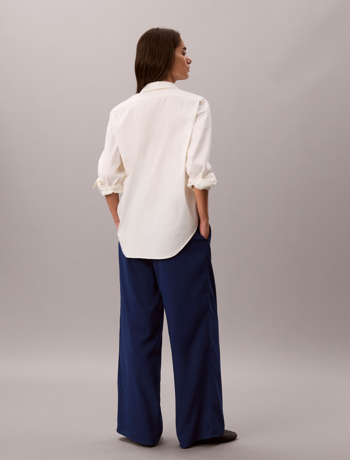 Wide Leg Pull-On Pants - Calvin Klein Women