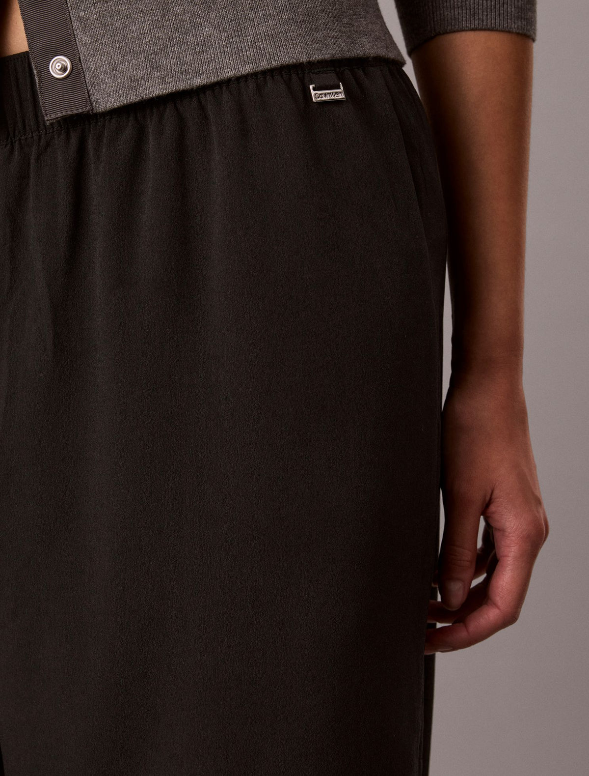 Wide Leg Pull-On Pants - Calvin Klein Women