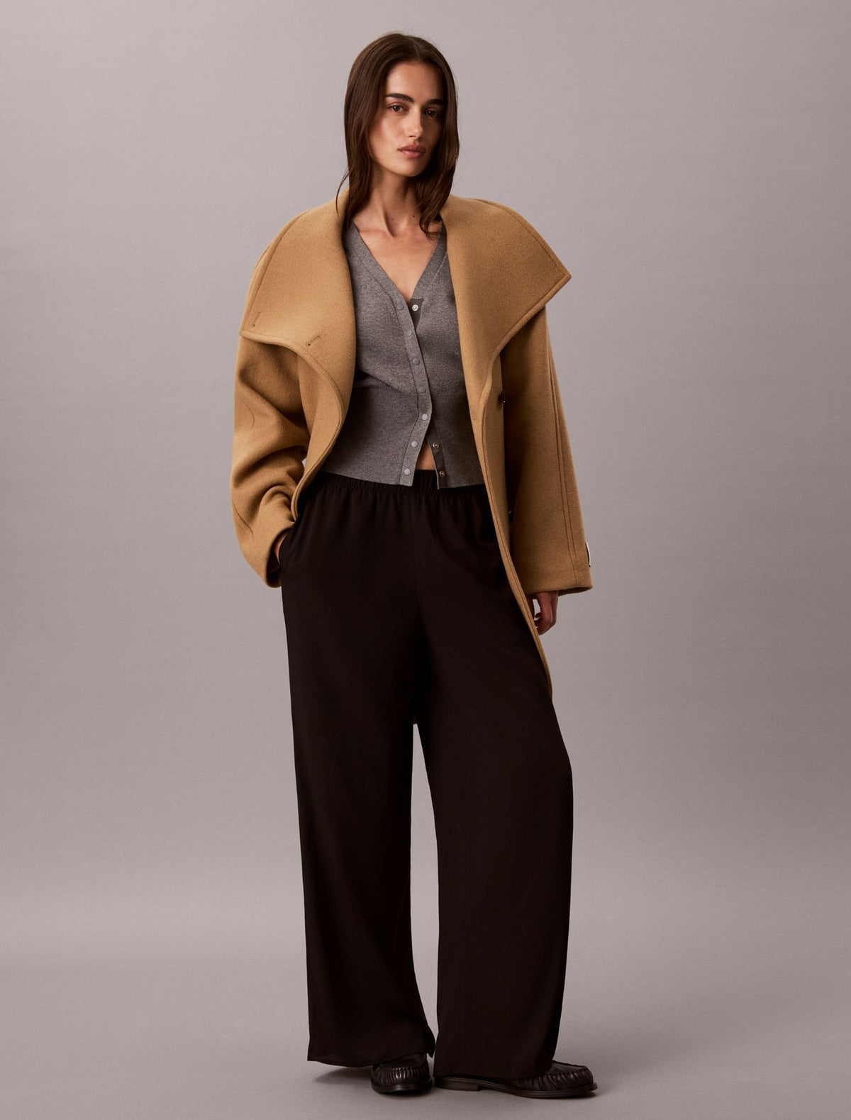 Wide Leg Pull-On Pants - Calvin Klein Women