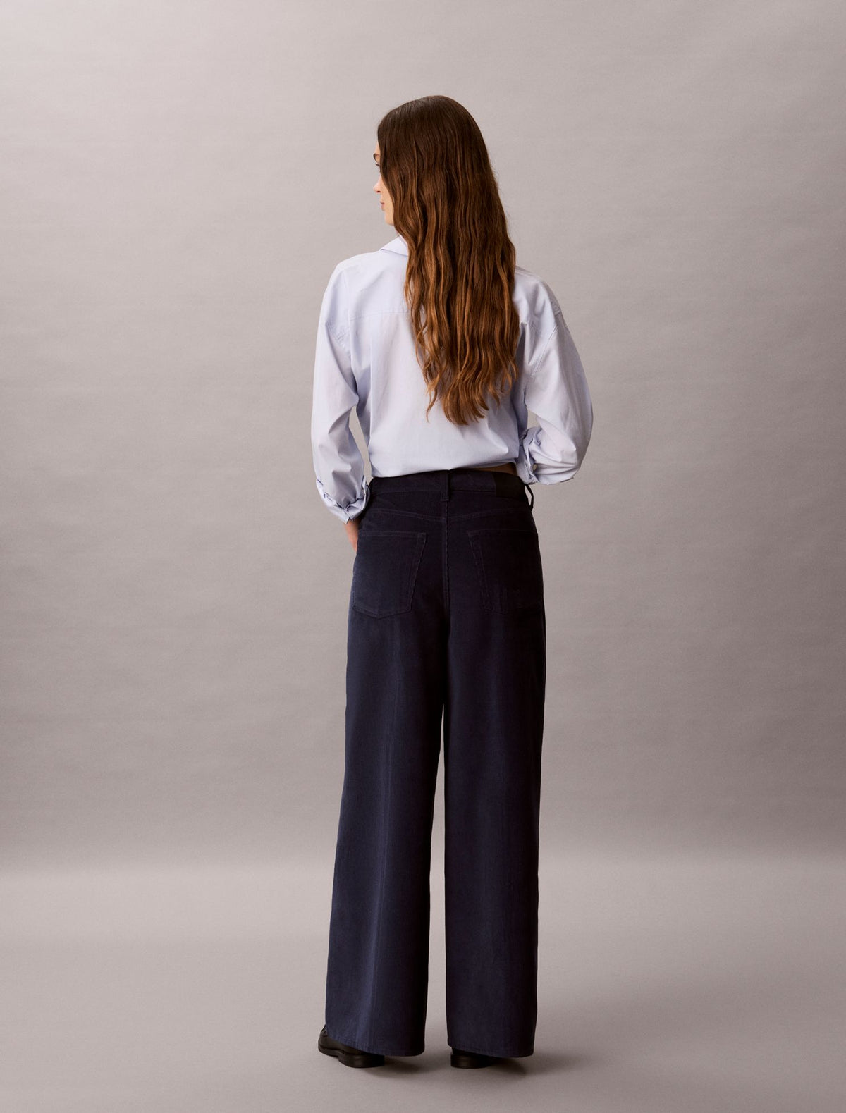Corduroy Wide Leg Pants - Calvin Klein Women
