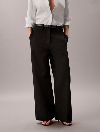 Chino Wide Leg Pants - Calvin Klein Women
