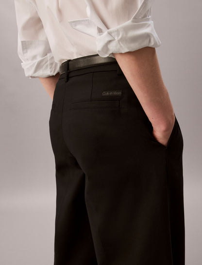 Chino Wide Leg Pants - Calvin Klein Women