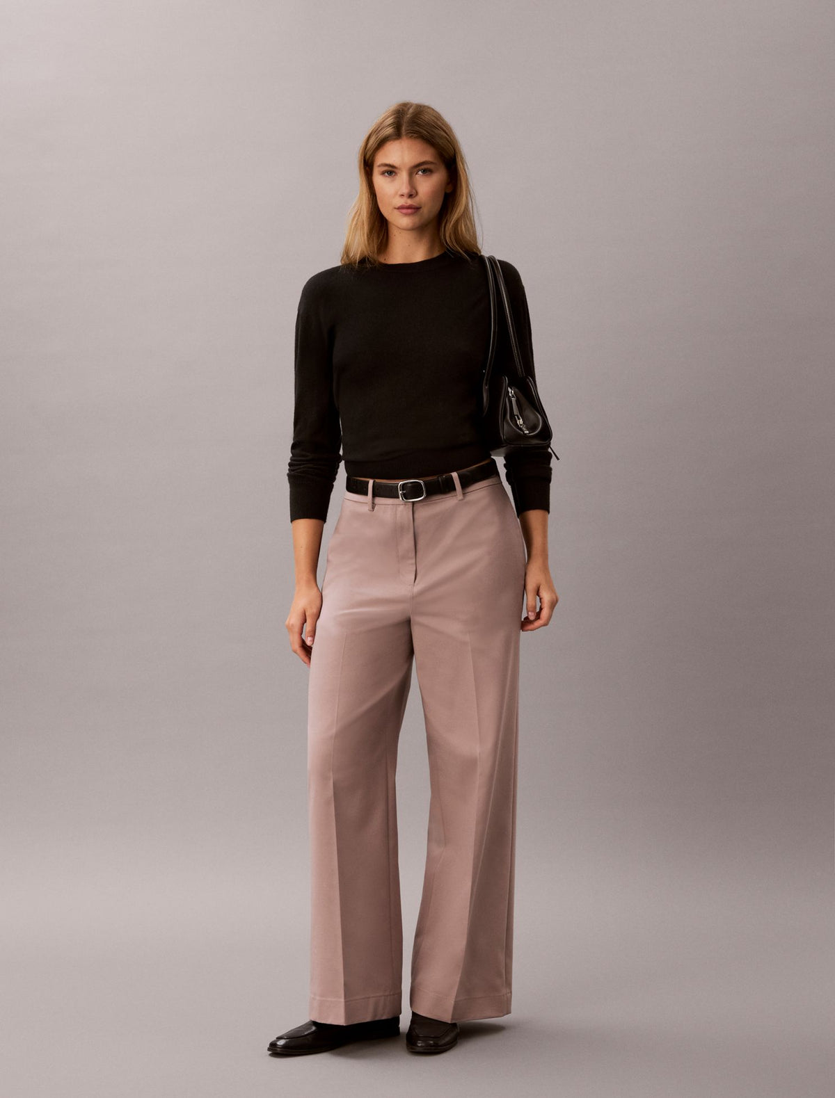 Chino Wide Leg Pants - Calvin Klein Women