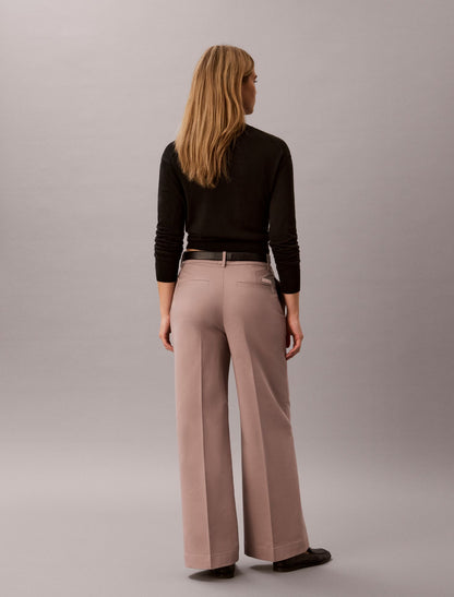 Chino Wide Leg Pants - Calvin Klein Women