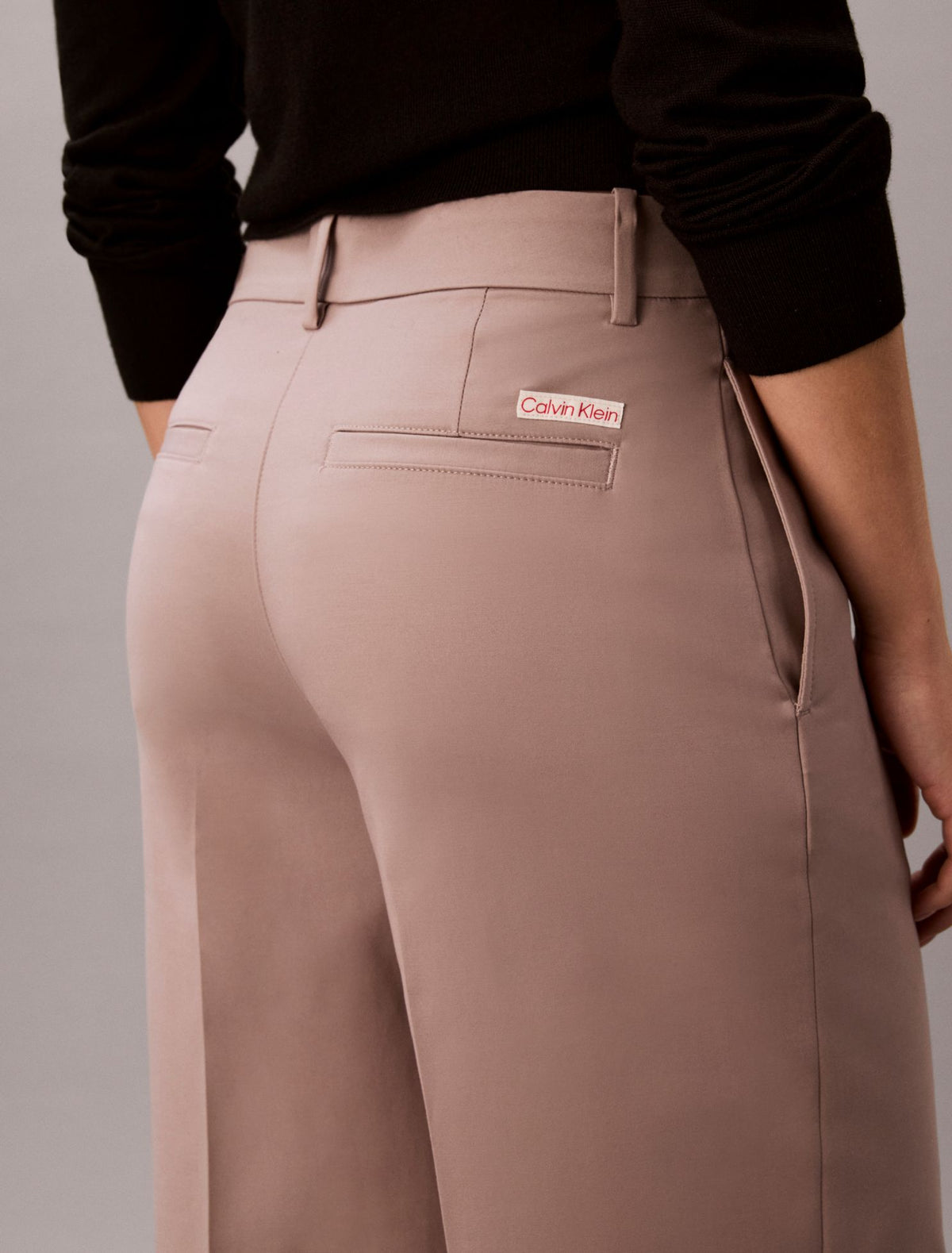 Chino Wide Leg Pants - Calvin Klein Women
