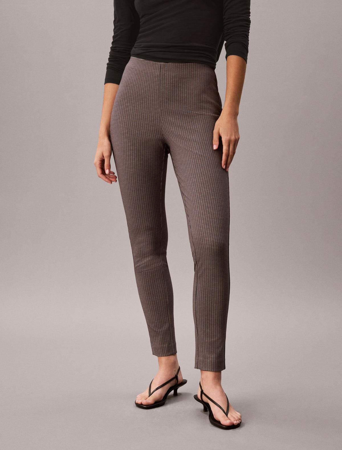 Ponte Print Skinny Fit Pants - Calvin Klein Women