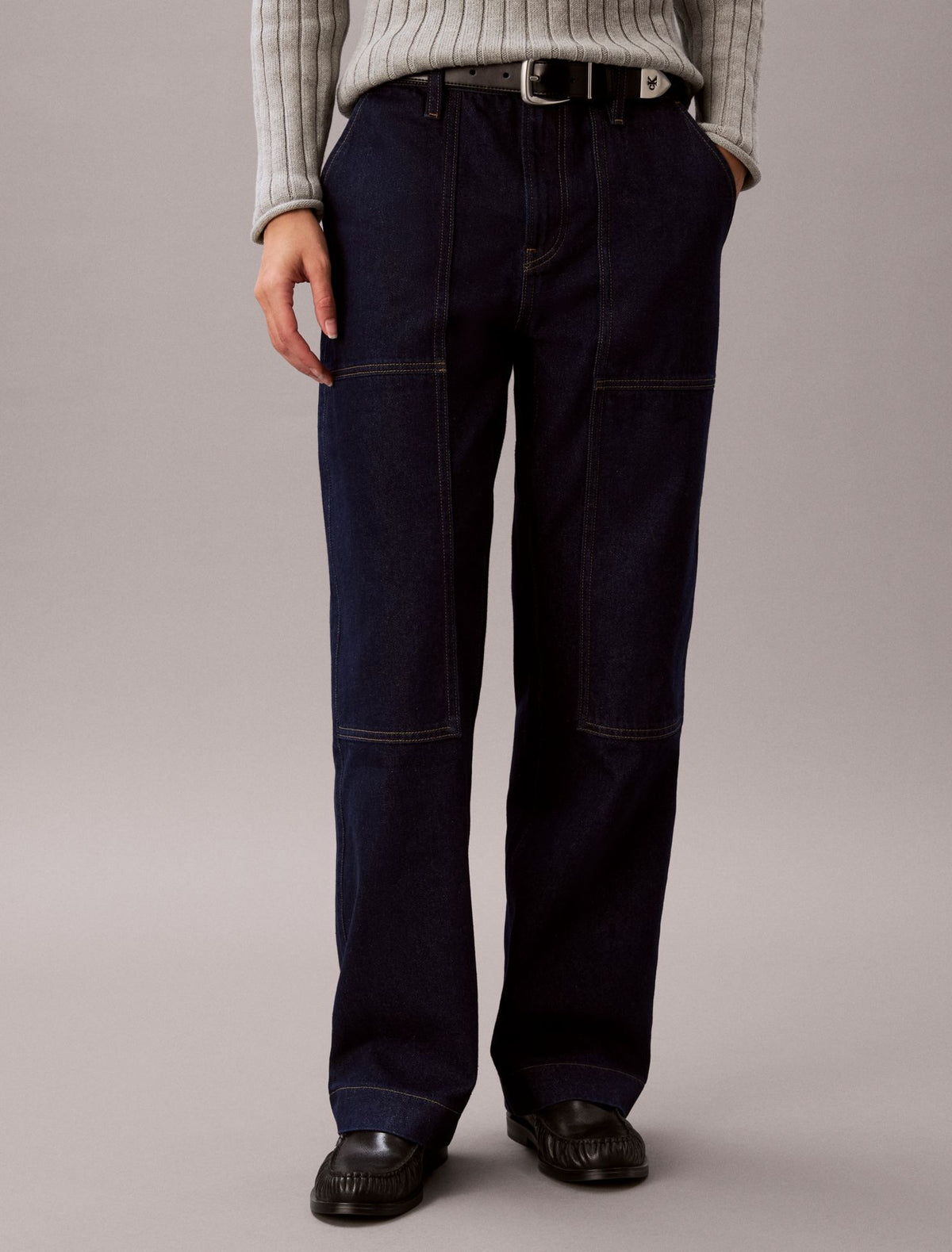 Denim Workwear Pants - Calvin Klein Women