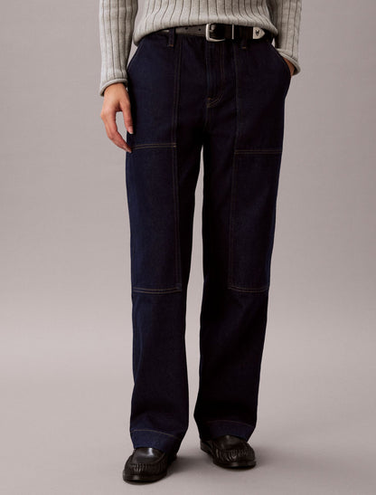 Denim Workwear Pants - Calvin Klein Women