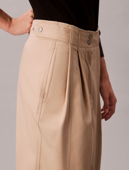 Adjustable Wide Leg Chino Pants - Calvin Klein Women