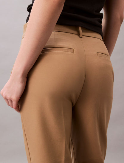Cotton Stretch Straight Fit Chino Pants - Calvin Klein Women