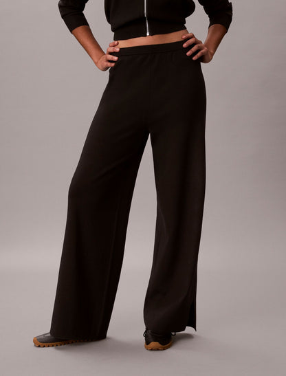 Relaxed Knit Wide Leg Pants - Calvin Klein Women