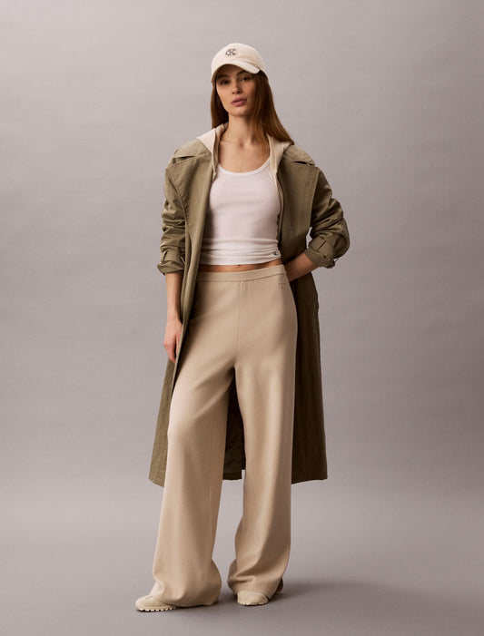 Relaxed Knit Wide Leg Pants - Calvin Klein Women