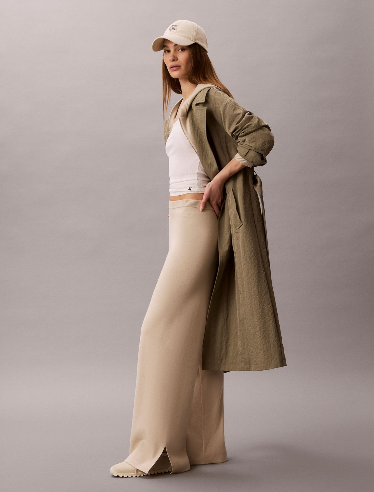 Relaxed Knit Wide Leg Pants - Calvin Klein Women