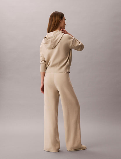 Relaxed Knit Wide Leg Pants - Calvin Klein Women