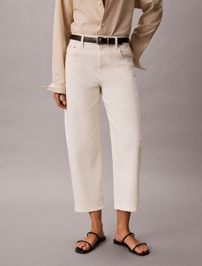 Barrel Leg Cropped Pants - Calvin Klein Women