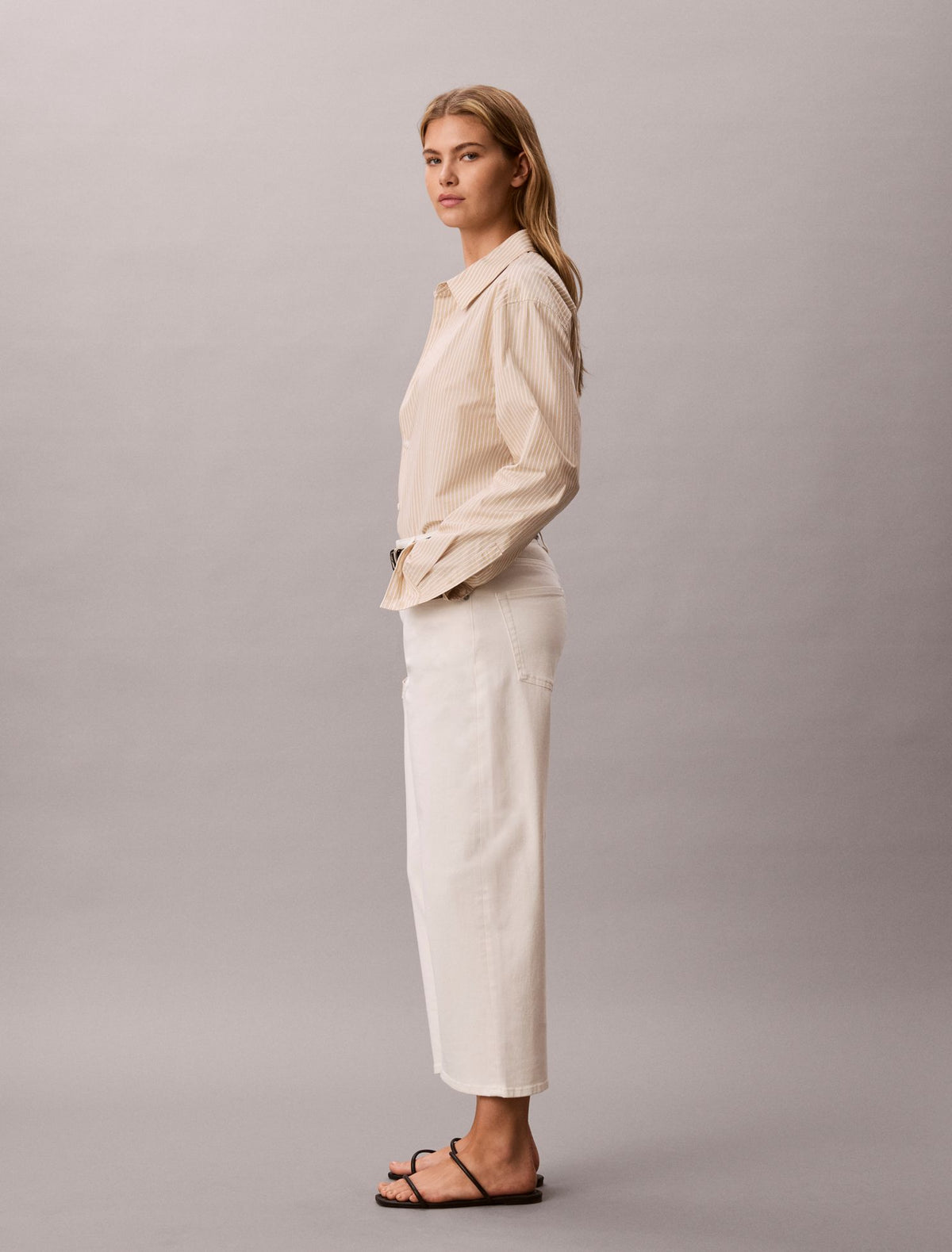 Barrel Leg Cropped Pants - Calvin Klein Women