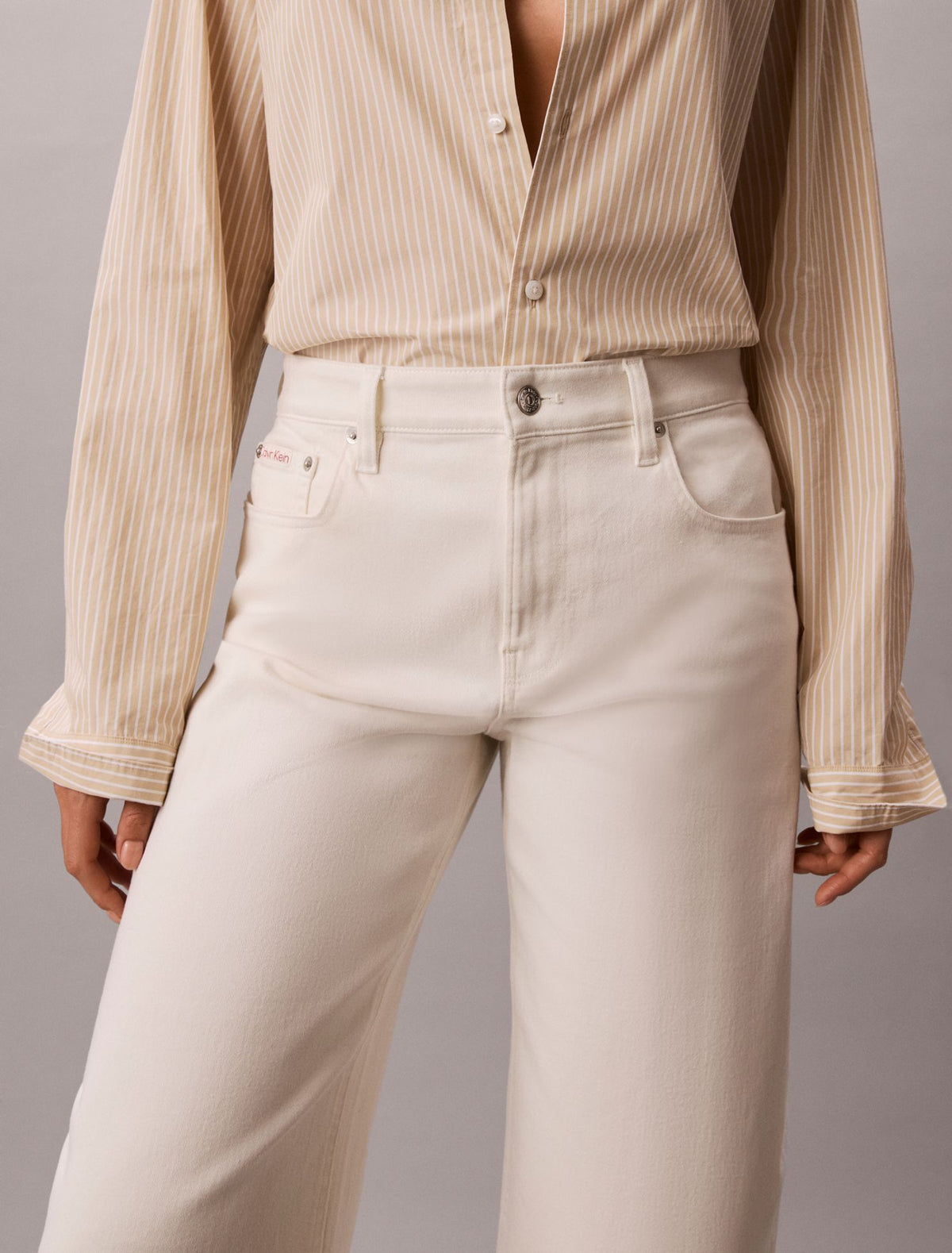 Barrel Leg Cropped Pants - Calvin Klein Women