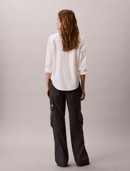 Cotton Stretch Twill Cargo Pants - Calvin Klein Women
