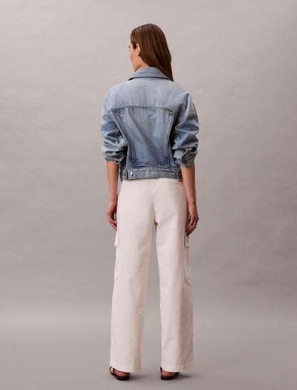 Cotton Stretch Twill Cargo Pants - Calvin Klein Women