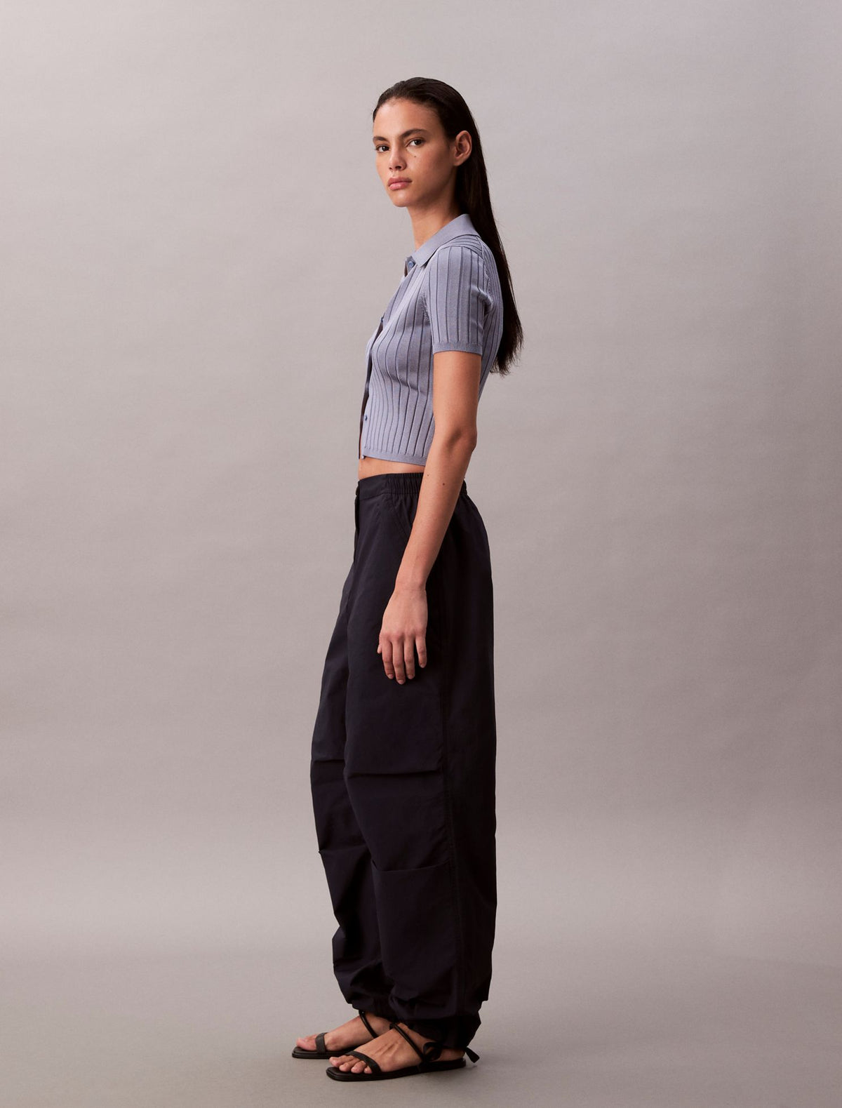 Crinkle Nylon Parachute Pants - Calvin Klein Women