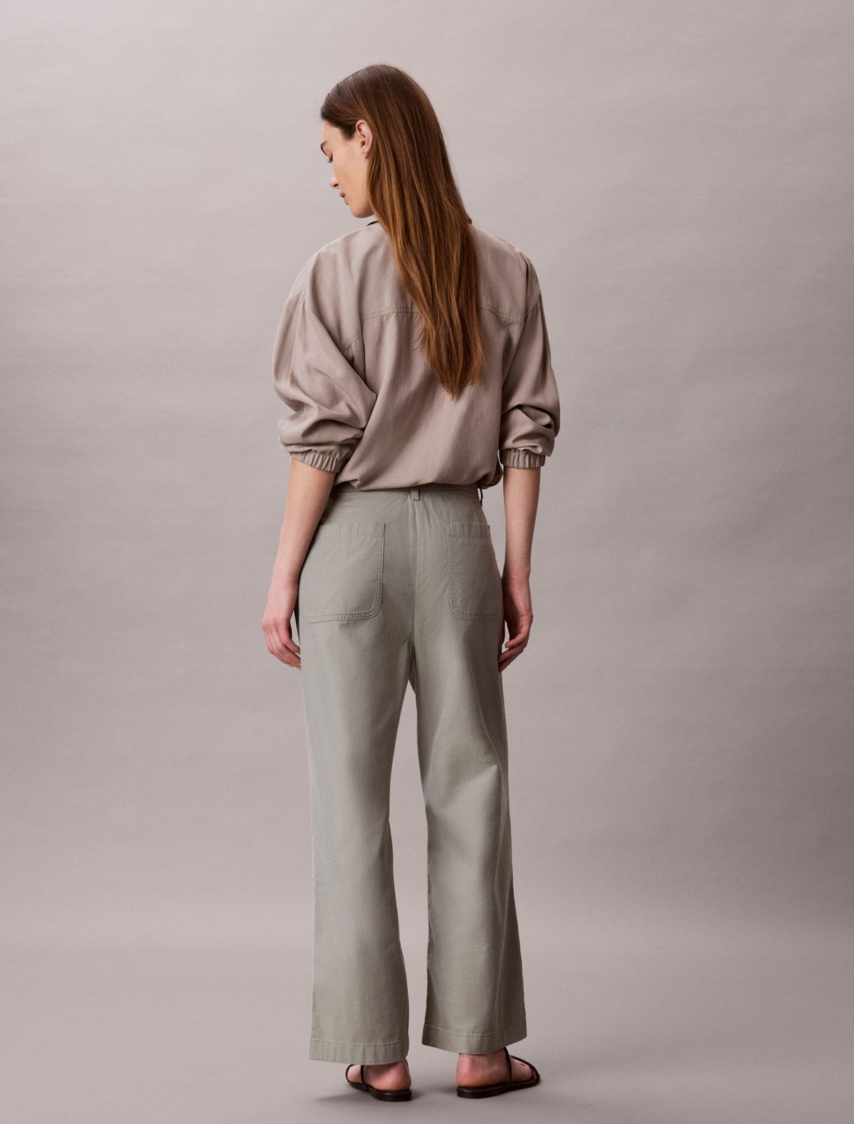 Marcy Twill Wide Leg Pants - Calvin Klein Women