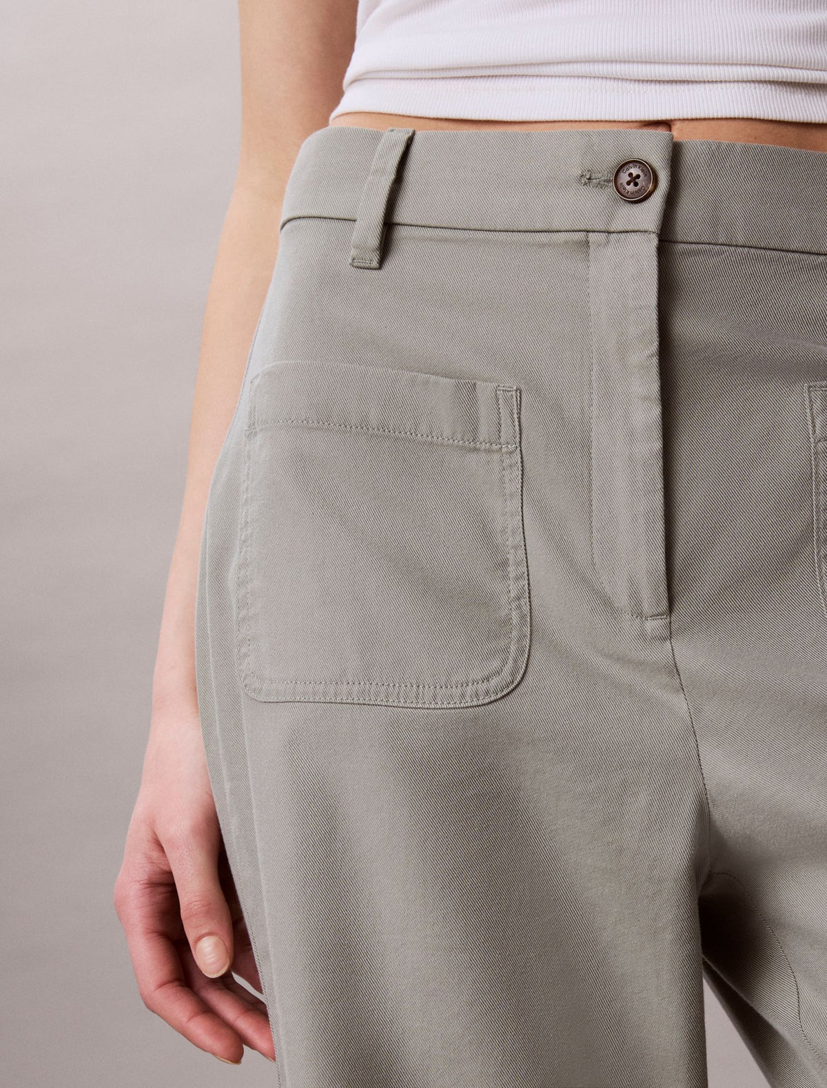 Marcy Twill Wide Leg Pants - Calvin Klein Women