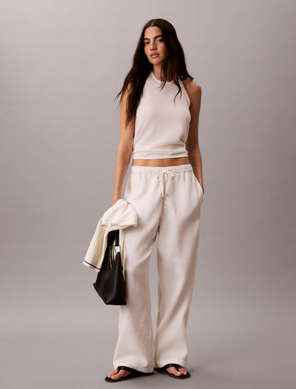Double Gauze Pull-On Pants - Calvin Klein Women