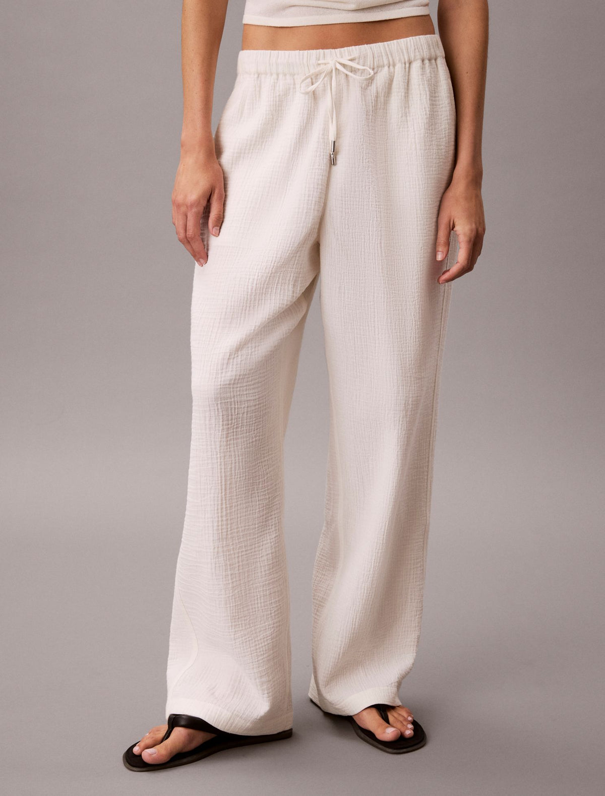 Double Gauze Pull-On Pants - Calvin Klein Women