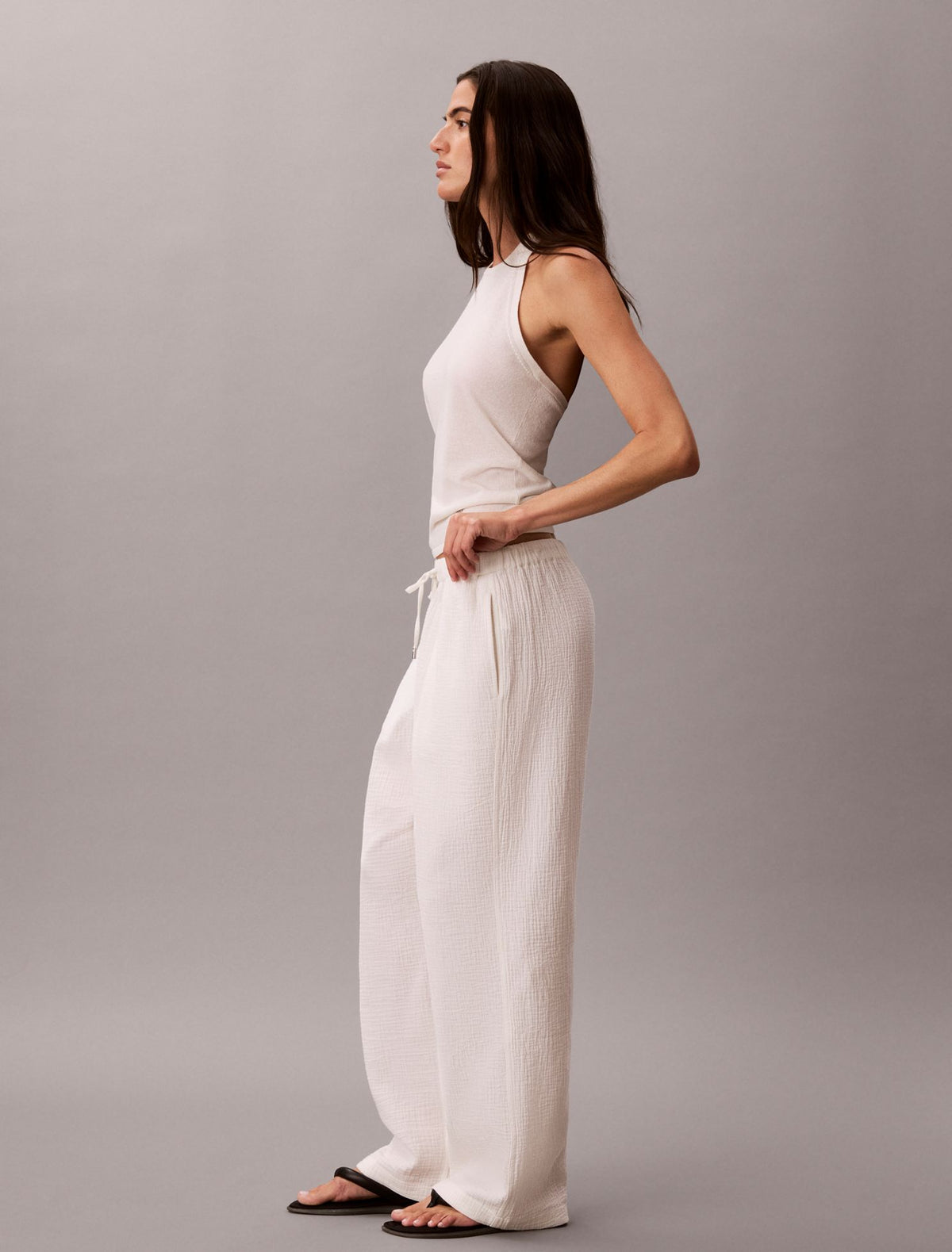Double Gauze Pull-On Pants - Calvin Klein Women