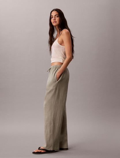 Double Gauze Pull-On Pants - Calvin Klein Women