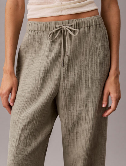 Double Gauze Pull-On Pants - Calvin Klein Women