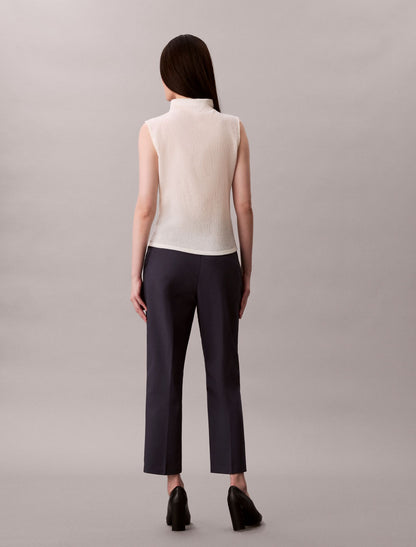 Cotton Stretch Straight Fit Chino Pants - Calvin Klein Women