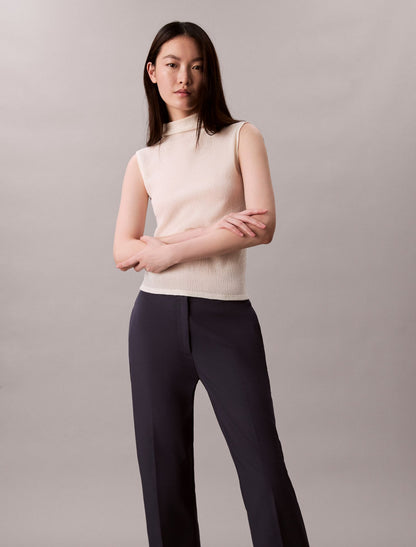 Cotton Stretch Straight Fit Chino Pants - Calvin Klein Women