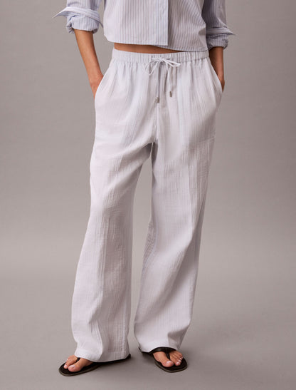 Double Gauze Pull-On Pants - Calvin Klein Women