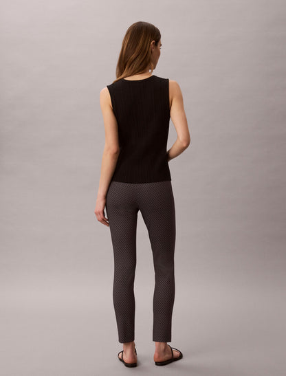 Ponte Print Skinny Fit Pants - Calvin Klein Women