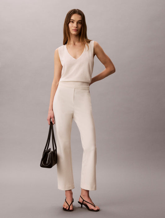 Ponte Cropped Flared Pants - Calvin Klein Women
