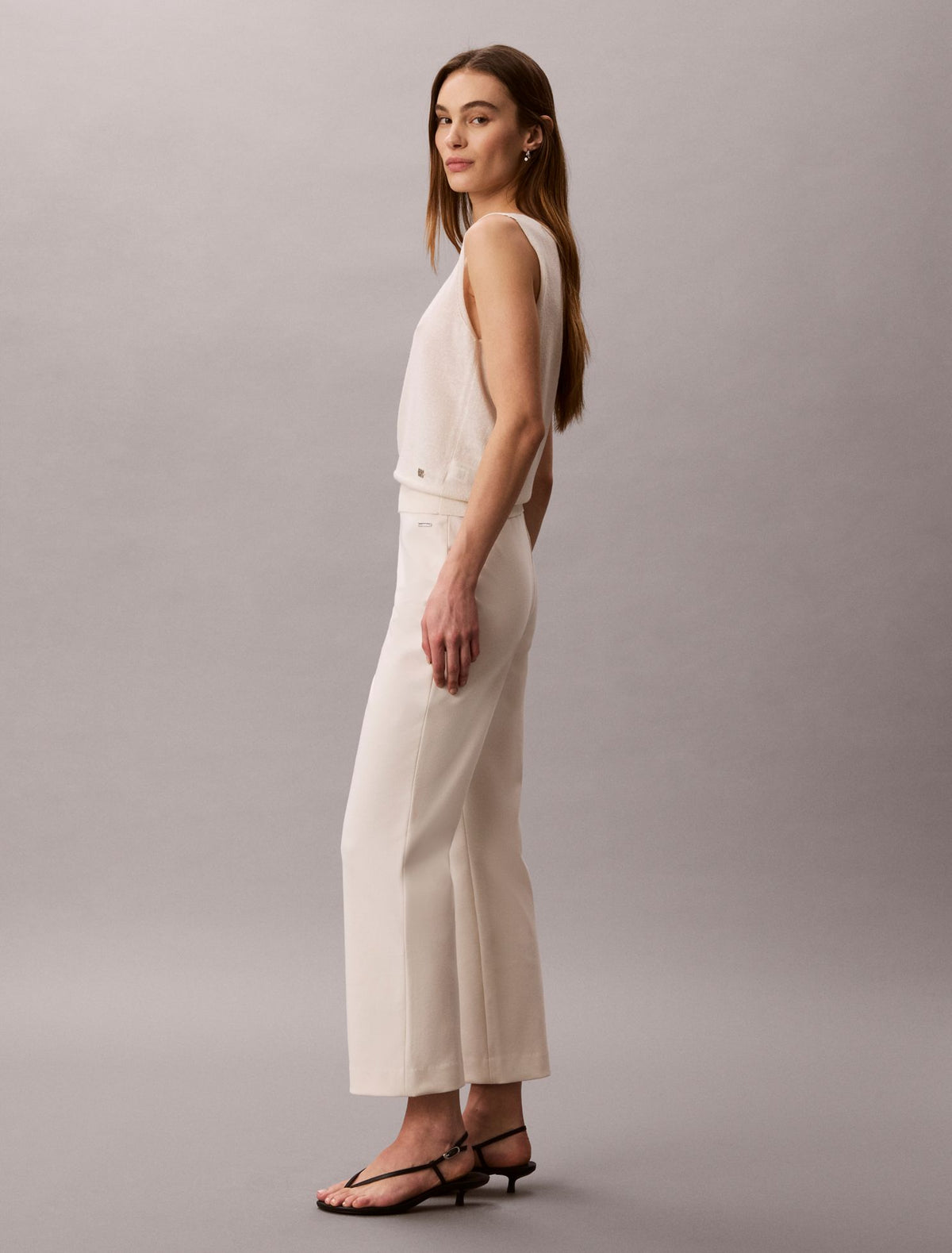 Ponte Cropped Flared Pants - Calvin Klein Women