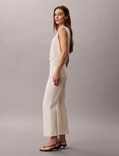 Ponte Cropped Flared Pants - Calvin Klein Women