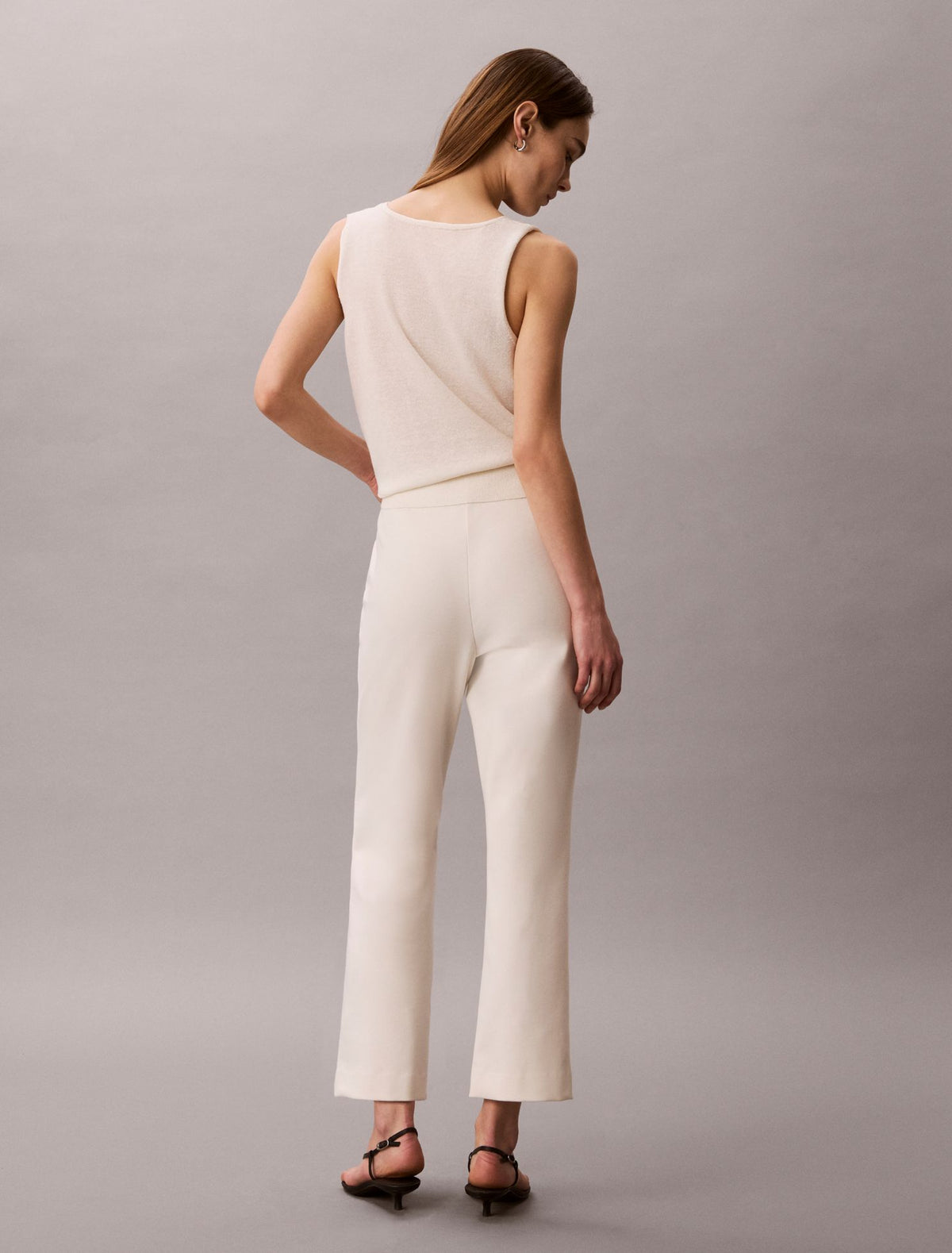 Ponte Cropped Flared Pants - Calvin Klein Women