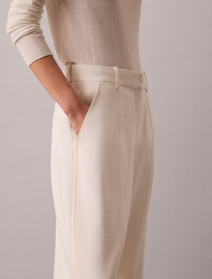 Textured Straight Pants - Calvin Klein Women